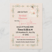 Elegant Floral Bridal Shower Invitation | Customiz 招待状 (正面)