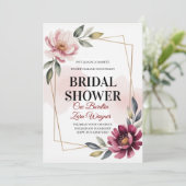 Elegant Floral Bridal Shower Invitation | Modern  招待状 (スタンド正面)