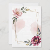 Elegant Floral Bridal Shower Invitation | Modern  招待状 (裏面)