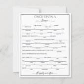 Elegant Floral Bride Libs Bridal Shower Game (正面)