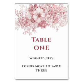 Elegant Floral Bunco Table One テーブルナンバー