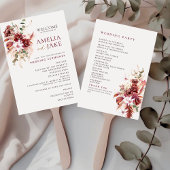 Elegant Floral Burgundy & Blush Boho Wedding  ハンドファン