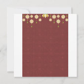 Elegant Floral Burgundy Wedding Invitation 招待状 (裏面)