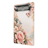 Elegant Floral Butterfly Clipboard ミニクリップボード (アングル2)