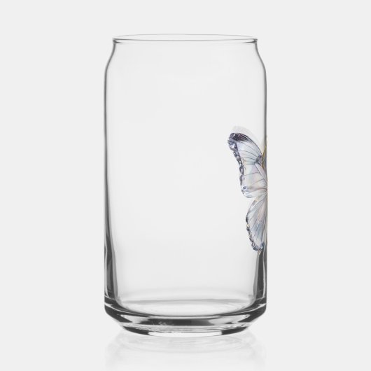 Elegant Floral Butterfly Letter B - Artistic Monog ガラス缶 (左)