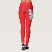 Elegant Floral Butterfly Letter B - Artistic Monog レギンス (裏面)