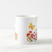 Elegant Floral & Butterfly Mug – Delicate Flowers コーヒーマグカップ (中央)
