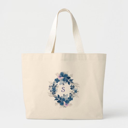 Elegant Floral Butterfly Tote Bag ラージトートバッグ (正面)