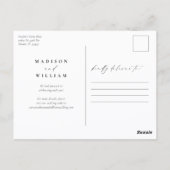 Elegant Floral calligraphy Save the Date ポストカード (裏面)