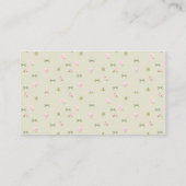 Elegant Floral Candy Jar Baby Shower Game Card エンクロージャーカード (裏面)