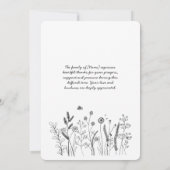 Elegant Floral "Celebrating the Life" Funeral 招待状 (裏面)