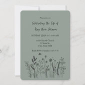 Elegant Floral "Celebrating the Life" Funeral 招待状 (正面)