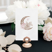 Elegant Floral Celestial Moon Star Quinceanera テーブルナンバー