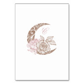 Elegant Floral Celestial Moon Star Quinceanera テーブルナンバー (裏面)