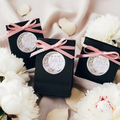 Elegant Floral Celestial Moon Stars Save The Date ラウンドシール