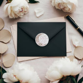 Elegant Floral Celestial Moon Stars Save The Date ラウンドシール