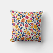 Elegant Floral Charm 16x16 Throw Pillow クッション (正面)
