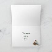 Elegant Floral Christmas candle bird Mug カード (内部)