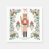Elegant Floral Christmas Nutcracker Ballet Musical スタンダードカクテルナプキン (正面)