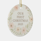 Elegant Floral Christmas Ornament セラミックオーナメント (右)