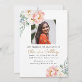 Elegant Floral Class of 2023 Grad Party Invitation 招待状 (裏面)