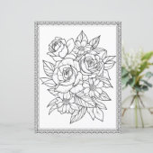 Elegant Floral Coloring Page Scrapbook Paper (スタンド正面)