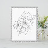 Elegant Floral Coloring Page Scrapbook Paper (スタンド正面)