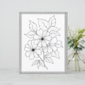 Elegant Floral Coloring Page Scrapbook Paper (スタンド正面)