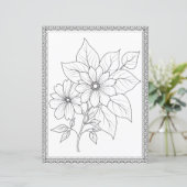 Elegant Floral Coloring Page Scrapbook Paper (スタンド正面)