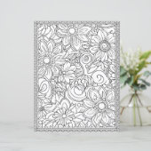 Elegant Floral Coloring Page Scrapbook Paper (スタンド正面)