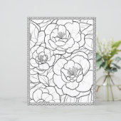 Elegant Floral Coloring Page Scrapbook Paper (スタンド正面)