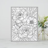 Elegant Floral Coloring Page Scrapbook Paper (スタンド正面)