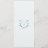 Elegant Floral Crest Monogram Wedding  メニュー (裏面)