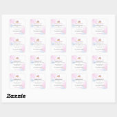 Elegant Floral Croissant Bakery Ingredient Product スクエアシール (シート)