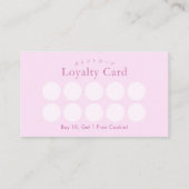 Elegant Floral Croissant Bakery Loyalty Stamp 名刺 (裏面)