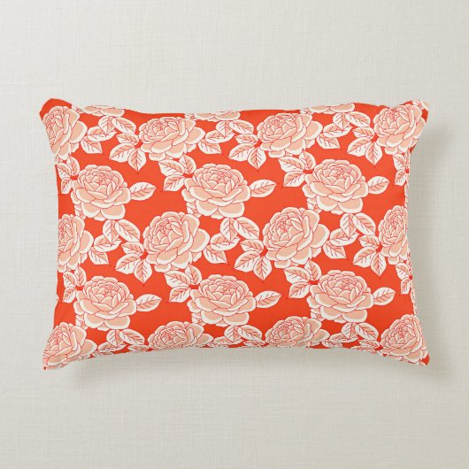 Elegant Floral Cushion with Vintage Charm アクセントクッション (正面)
