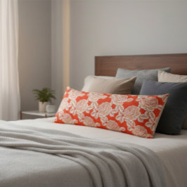 Elegant Floral Cushion with Vintage Charm ボディピロー