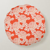 Elegant Floral Cushion with Vintage Charm ラウンドクッション (裏面)