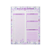 Elegant Floral Daily Planner Notepad ノートパッド (回転)