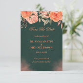 Elegant Floral Dark Green セーブザデート (スタンド正面)