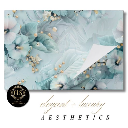 Elegant Floral Decorative Art Paper for Decoupage ペーパーパッド