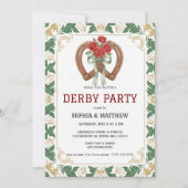 Elegant Floral Derby Party Invitation 招待状 (正面)