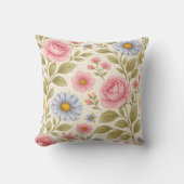 Elegant Floral Design | Botanical Flower Pattern  クッション (正面)