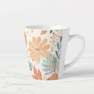 Elegant Floral Design Cup カフェラテマグ