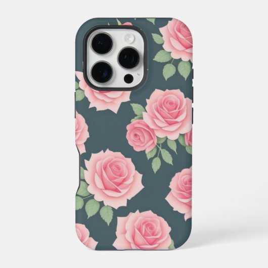 Elegant Floral Design iPhone Case iPhoneケース (裏面)