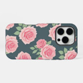 Elegant Floral Design iPhone Case iPhoneケース (裏面横)