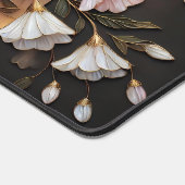 Elegant Floral Desk Mat Luxury Botanical Mouse Pad デスクマット (コーナー)