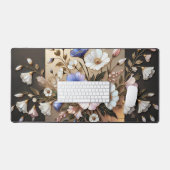 Elegant Floral Desk Mat Luxury Botanical Mouse Pad デスクマット (キーボード&マウス)