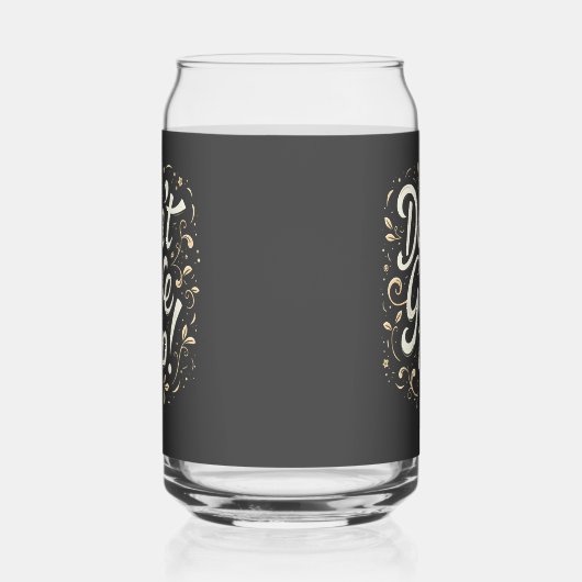 Elegant Floral "Don't Give Up!" Motivational ガラス缶 (右)