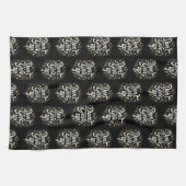 Elegant Floral "Don't Give Up!" Motivational  キッチンタオル (横)